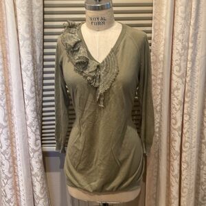 Ermanno Scervino Sweater Woman Green and Metalic good used condition